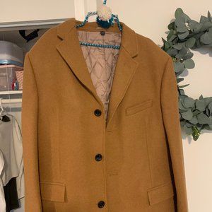 J Crew Long Coat. Camel Color. Men's size 46